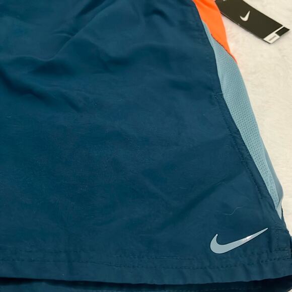 NIKE Swim Shorts Men's XXL Teal Swimming Trunks Lined NESS7433-407 Zipper Pocket - Picture 2 of 8